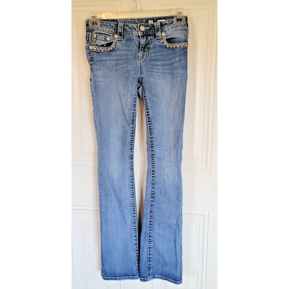MISS ME JEANS BOOT CUT Size 27 MY7746B Pocket Bling